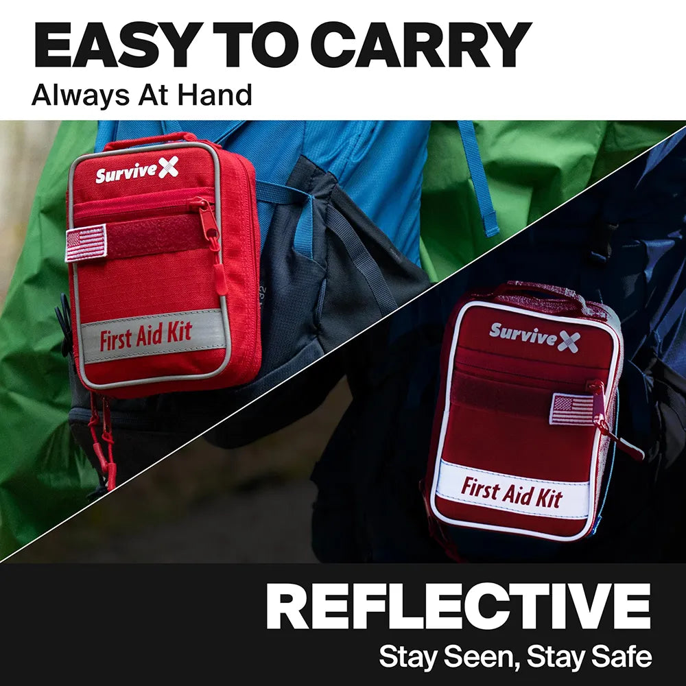 Survive Comprehensive Large First Aid Emergency Kit - Ideal for Cars, Camping, Outdoors